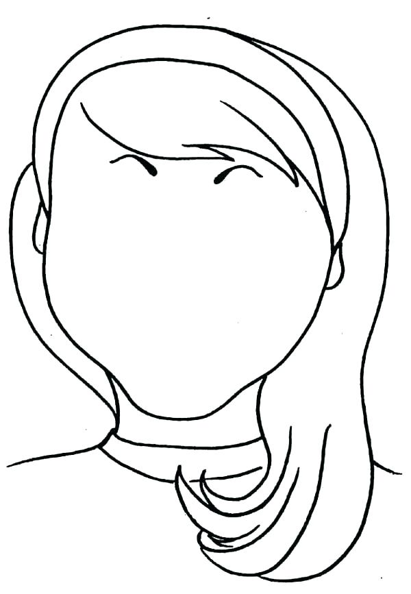 600x867 Head Coloring Page Blank Face Coloring Page Deer Head Coloring
