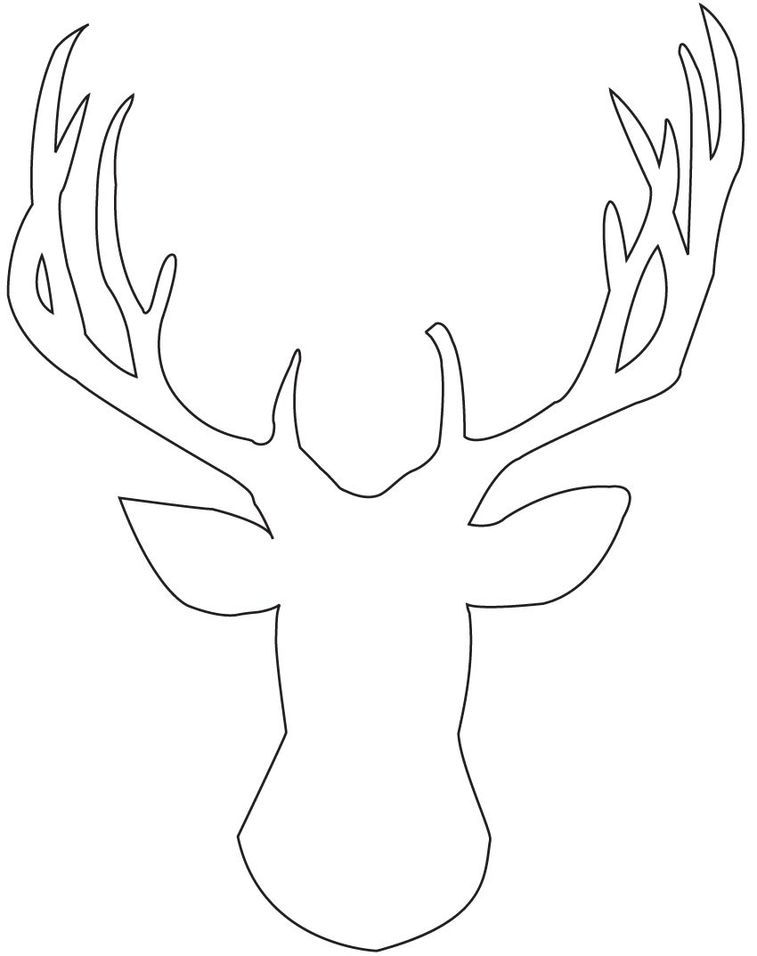 850x1073 Stunning Deer Head Coloring Pages Artcommissionme Pict Of Concept