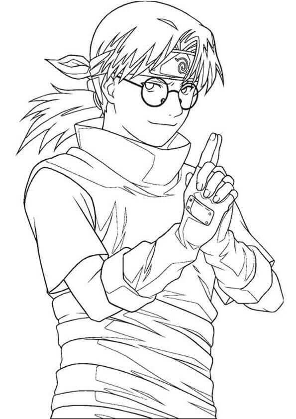 595x842 Free Naruto Coloring Pages Kabuto Yakushi Naruto Coloring Pages
