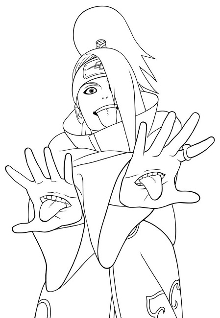 449x650 Naruto Coloring Pages Akatsuki Anime Coloring Pages