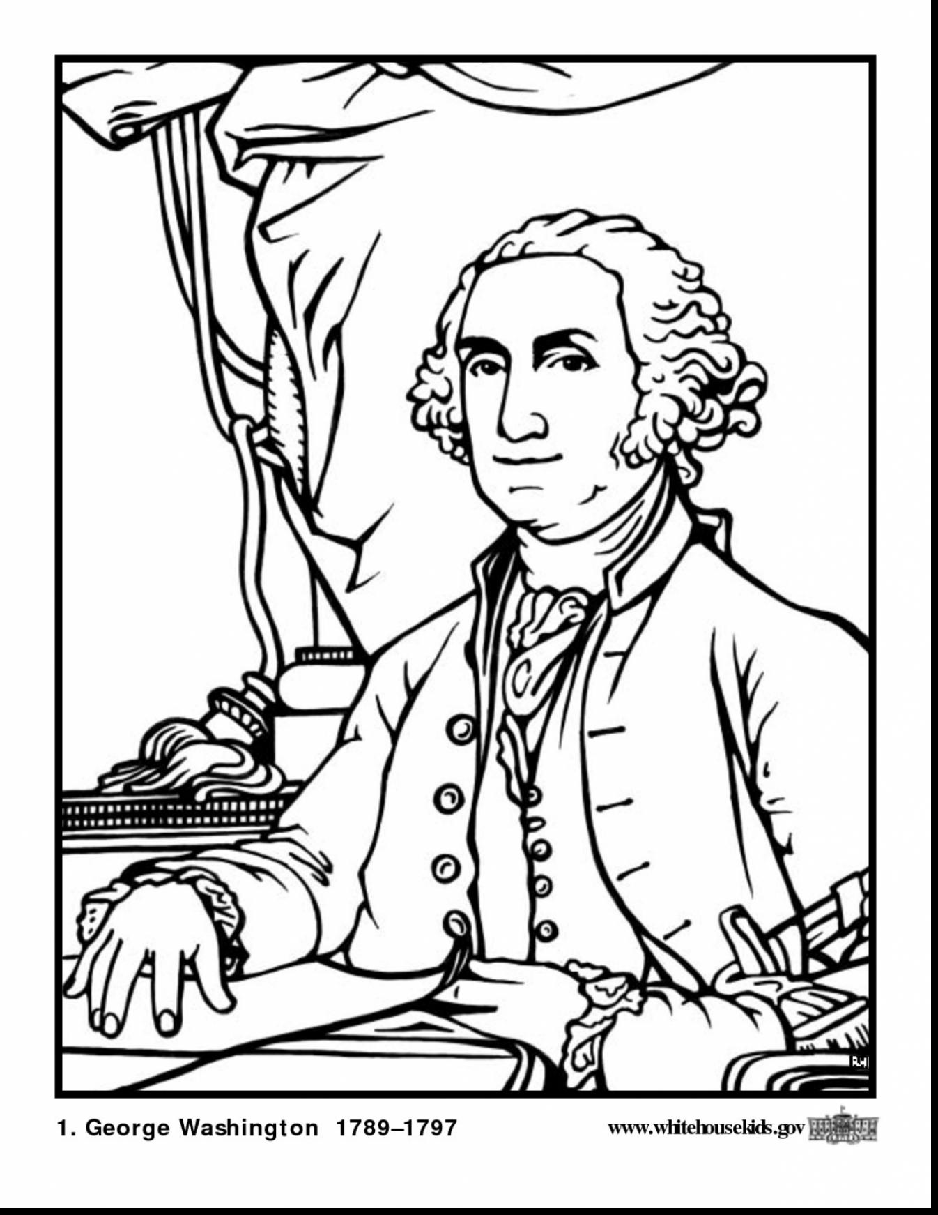 1346x1742 George Washington Color Page