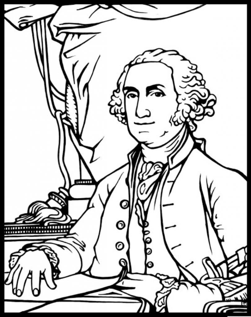 810x1024 George Washington Coloring Page 64 With George Washington Coloring