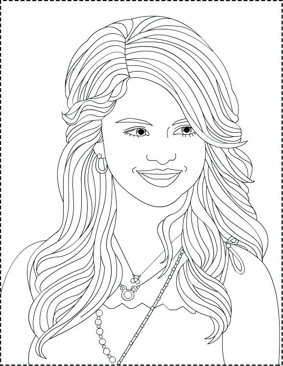 578x747 Selena Gomez Coloring Page Coloring Pages Of Impressive Ideas