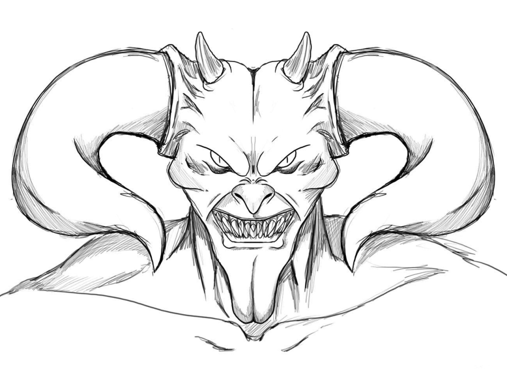 1024x766 Demon Coloring Pages Printable Coloring Page