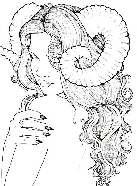 447x604 Demon Coloring Pages For Adults