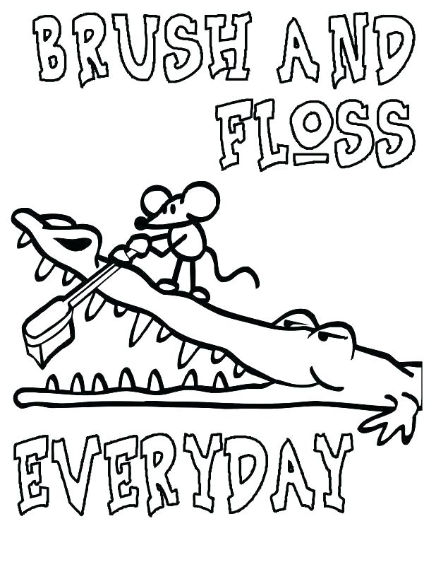618x802 Fascinating Pencil Coloring Page Brushing Teeth Coloring Page
