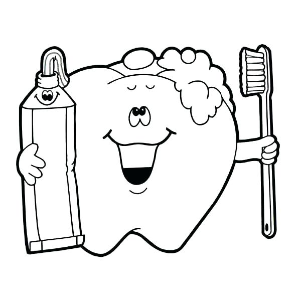 600x600 Coloring Pages Of Teeth