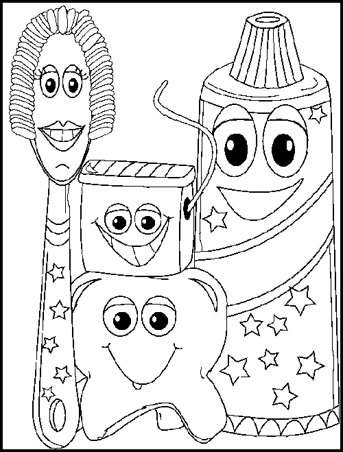 500x659 Mesmerizing Dental Coloring Pages Printable For Preschool