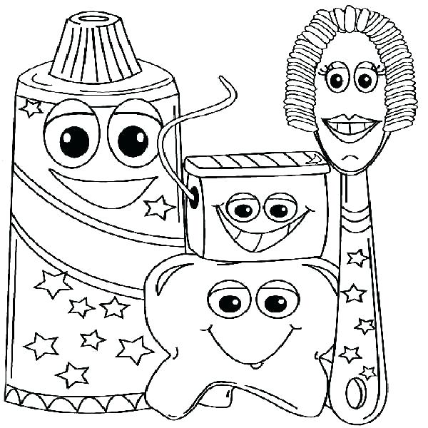 600x600 Teeth Coloring Sheets Dental Coloring Pages For Preschool Dental
