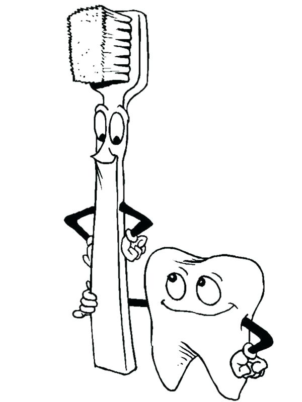 600x800 Tooth Coloring Page Dental Coloring Pages For Preschool Dental