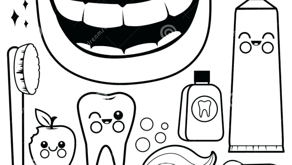 960x544 Tooth Coloring Page Incredible Decoration Dental Coloring Pages