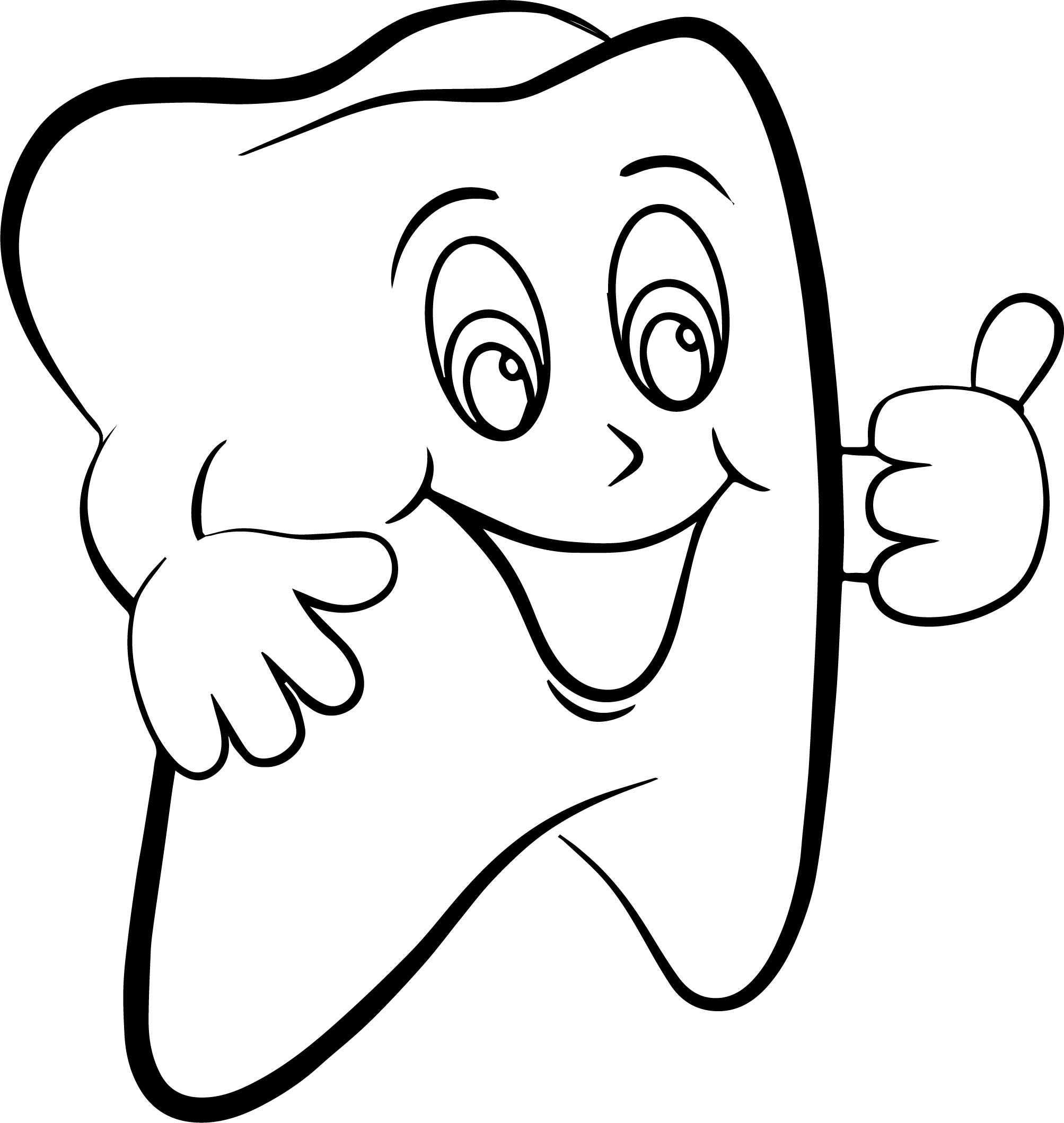 2007x2119 Tooth Coloring Pages Tooth Color Page Dental Health Picture
