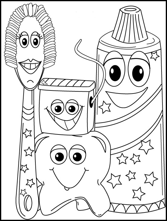 552x728 Dental Hygiene Coloring Page Great Kids Who Are Waiting