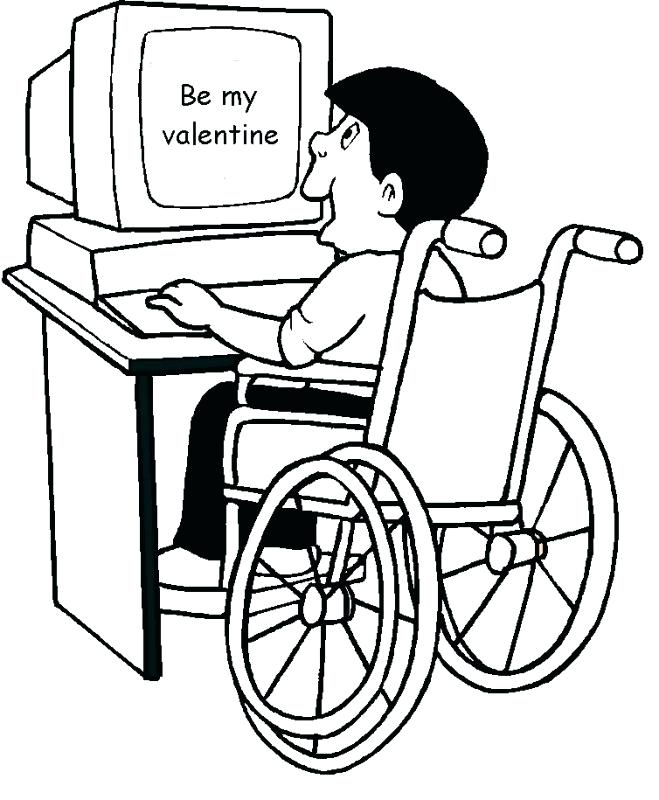 659x800 Valentines Coloring Page Or Valentine Card Boy In Wheelchair More