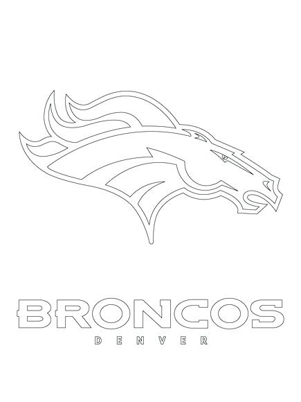 435x580 Denver Broncos Coloring Pages Broncos Logo Coloring Page Denver