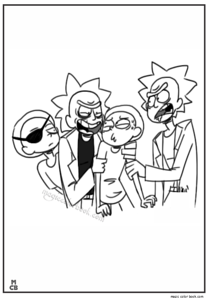 685x975 Pin By Magic Color Book On Rick And Morty Coloring Pages Free