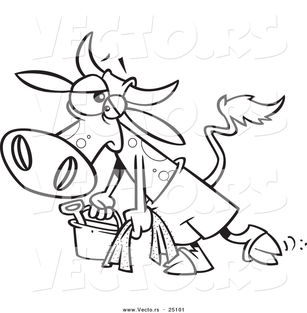 1024x1044 Vector Of A Cartoon Depressed Cow Leaving The Beach