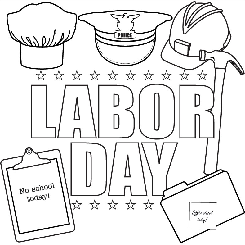 790x789 Best Labor Day Coloring Pages Labor History Depression Free 4190