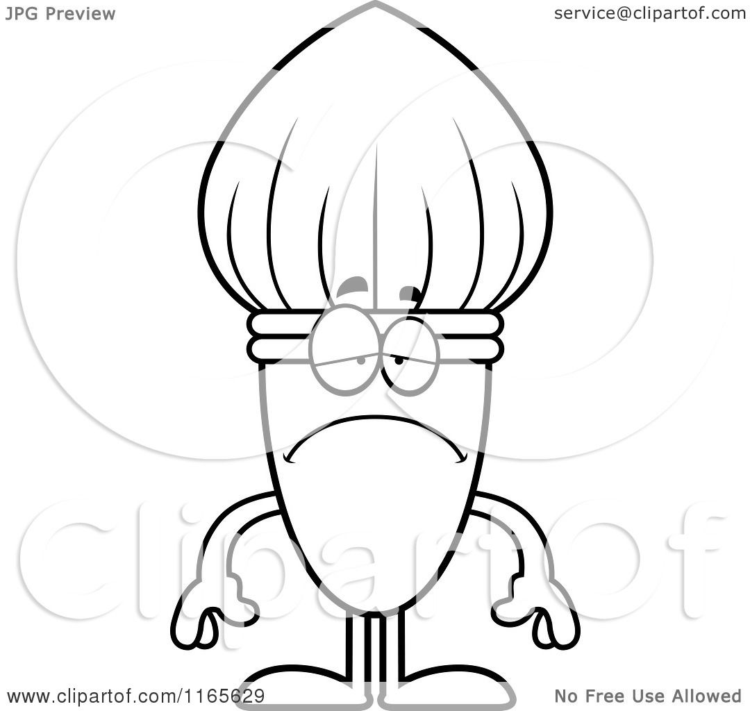 1080x1024 Cartoon Clipart Of A Depressed Paintbrush Mascot