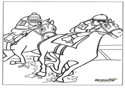 476x333 Kentucky Derby Coloring Sheets Page Image Clipart Images