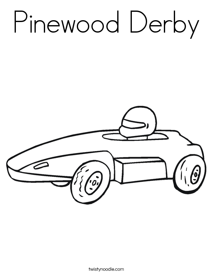 685x886 Pinewood Derby Coloring Page