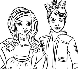 310x274 Descendants 2 Uma Coloring Page