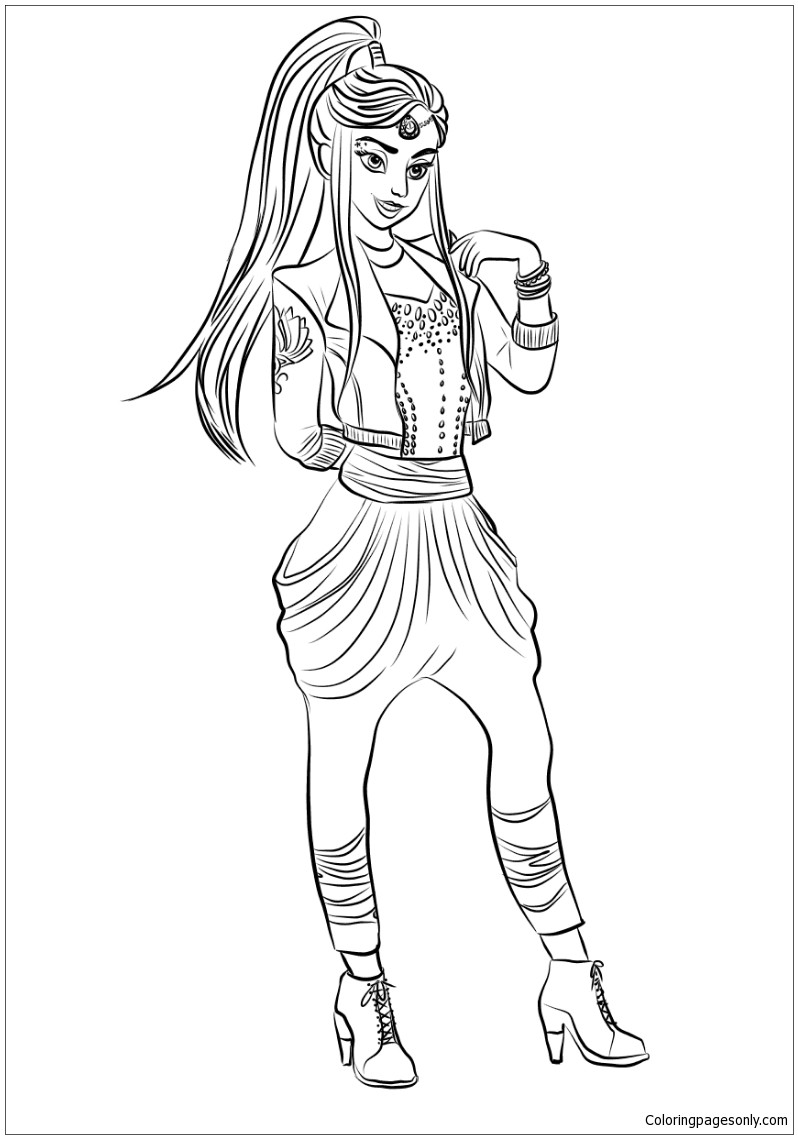 798x1139 Opportunities Disney Descendants 2 Coloring Pages Mal Page Free