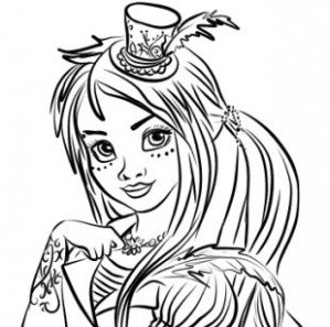 299x297 Coloring Pages Descendants @ Just Coloring