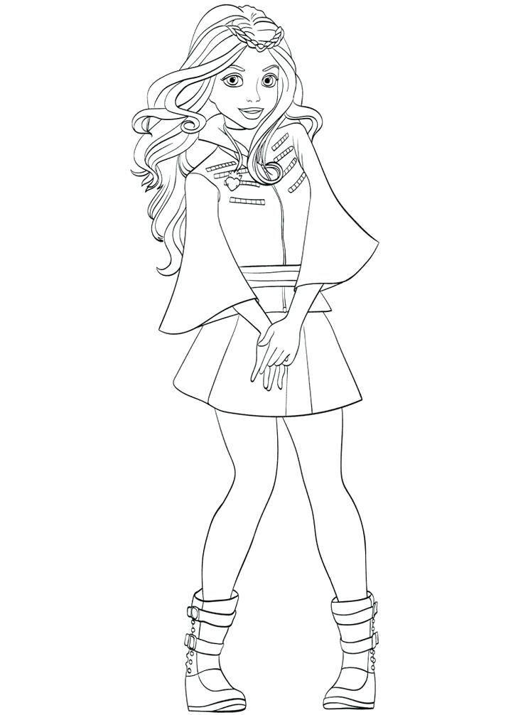 736x1006 Descendants Coloring Pages Mal And Evie Descendants 2 Coloring