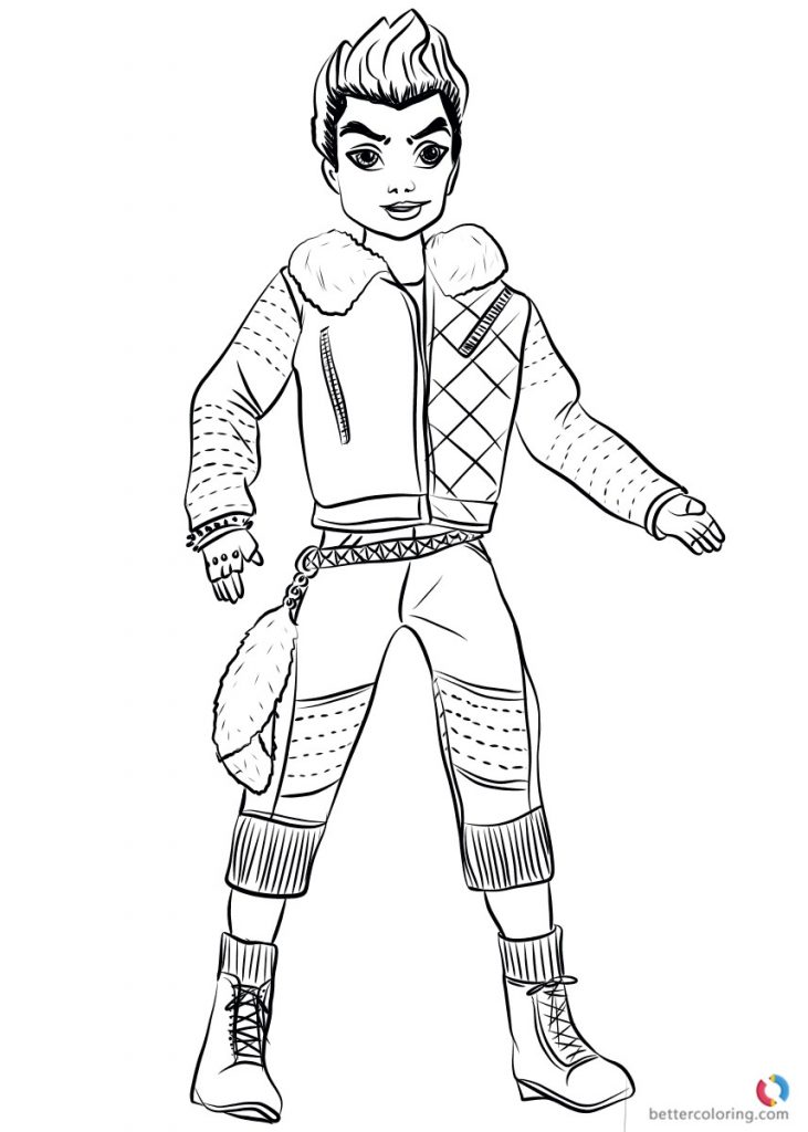 731x1024 Coloring Pages For Descendants New Wicked World Cj Hook