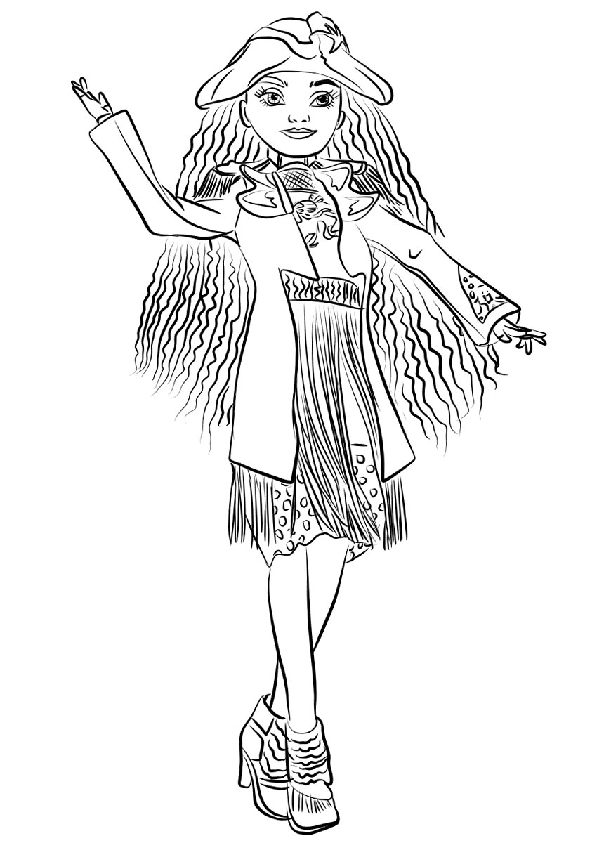 870x1200 Uma Descendants 2 Coloring Pages
