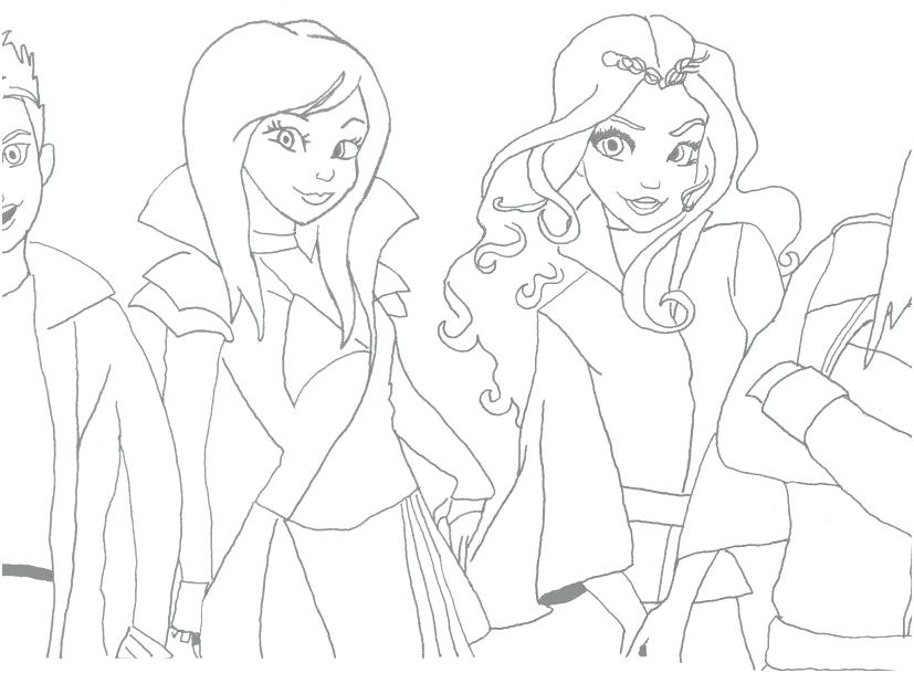 827x609 Descendants Coloring Pages Uma