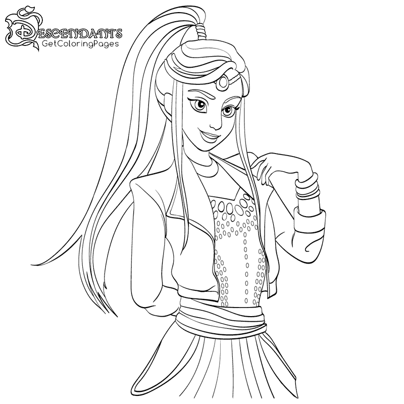 800x800 Descendants Wicked World Coloring Pages