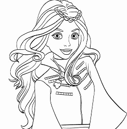 261x264 Descendants Coloring Pages Images Disney Channel Coloring Pages
