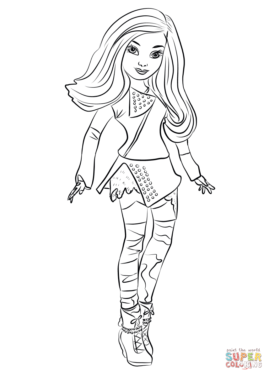 857x1200 Attractive Descendants Coloring Pages Disney F
