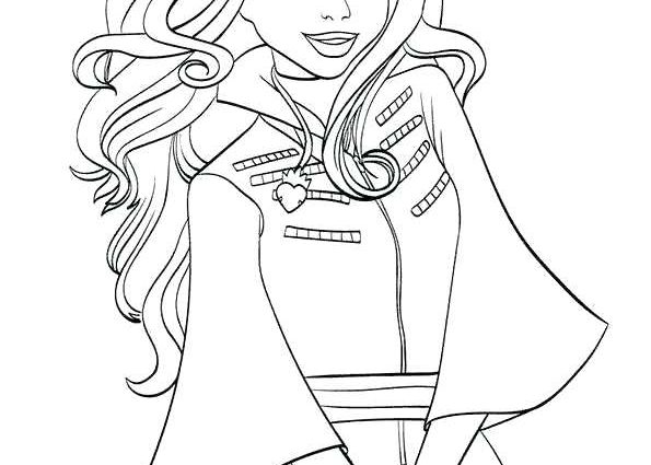 595x425 Descendants Coloring Pages Mal And Evie Descendants Coloring Pages