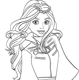 261x264 Disney Descendants Coloring Page