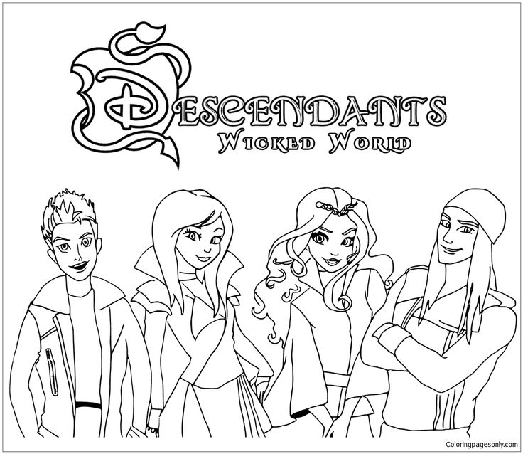 Descendants Printable Coloring Pages