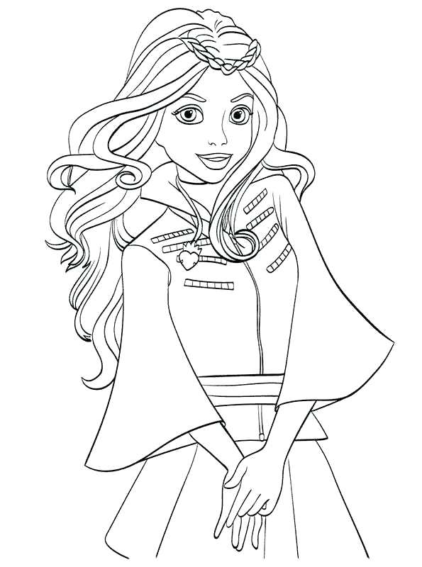 595x800 Disney Descendants 2 Coloring Pages Disney Descendants Coloring