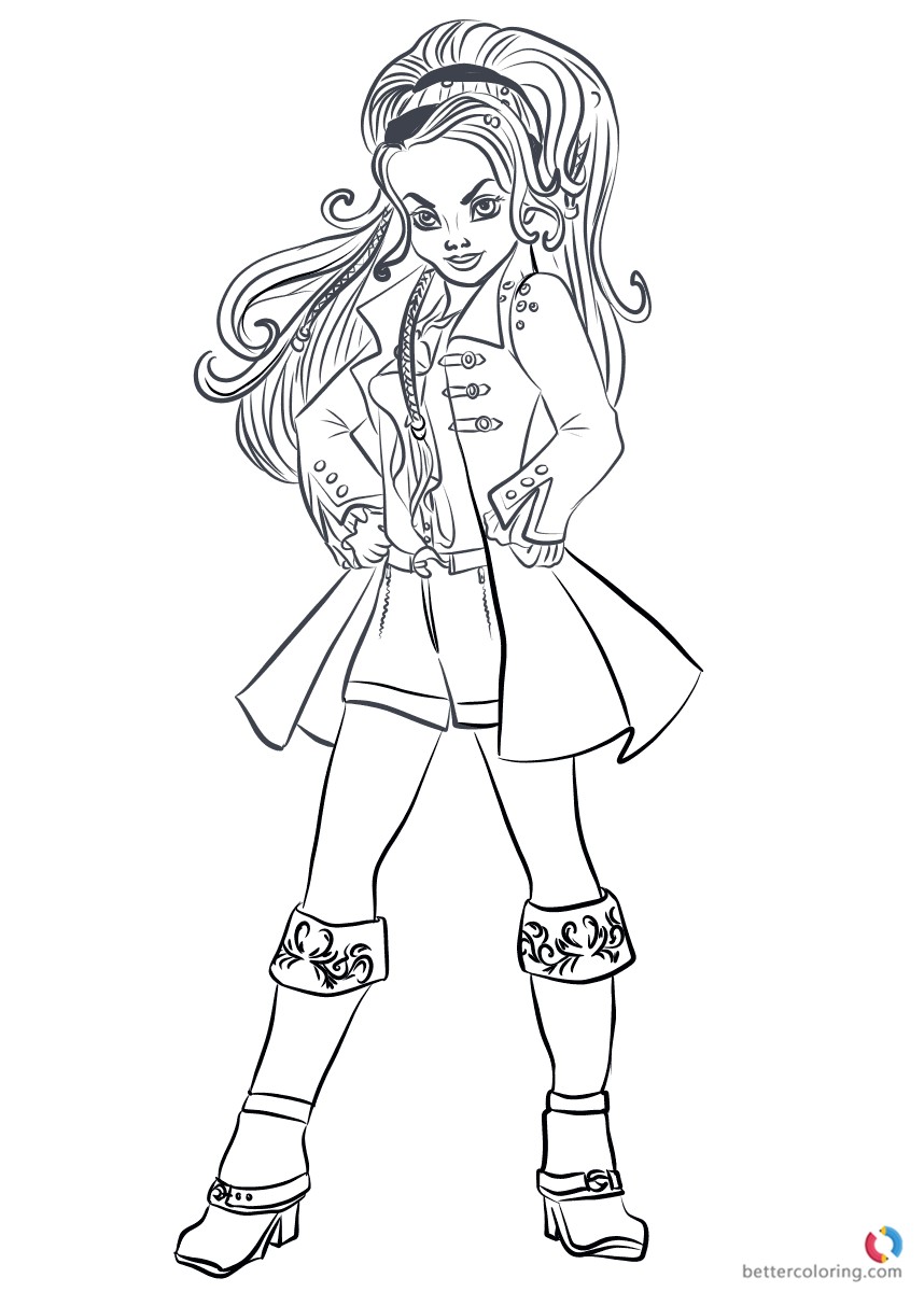 858x1200 Coloring Pages For Descendants New Wicked World Cj Hook