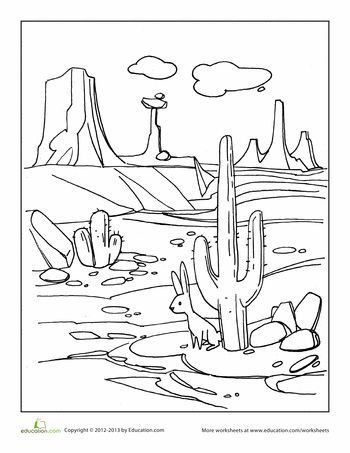 Desert Habitat Coloring Pages