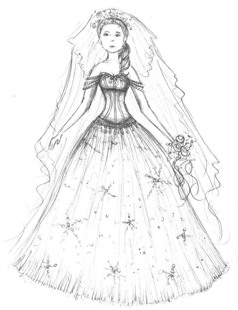 784x1019 44 Wedding Dress Coloring Pages, Free Coloring Pages Of Girls