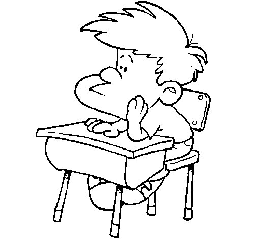 Desk Coloring Page