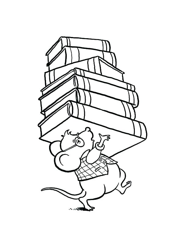 600x776 Library Coloring Page