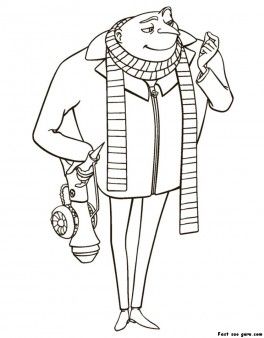 264x338 Printable Gru Despicable Me 2 Coloring Pages