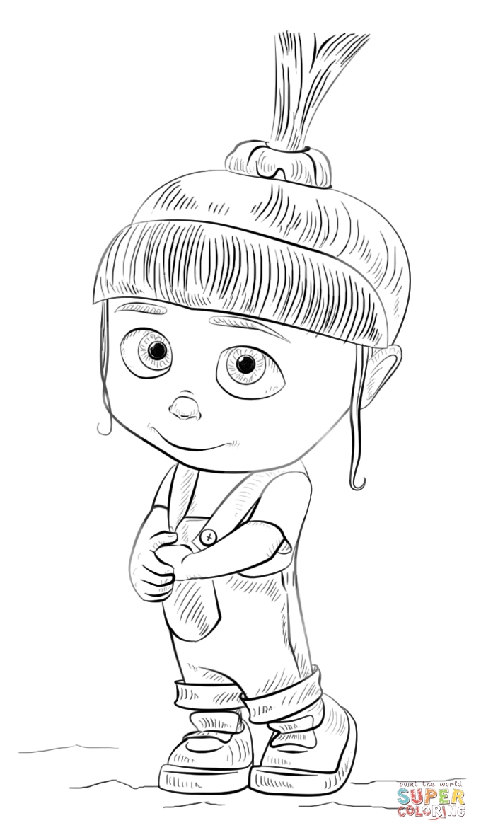 680x1180 Despicable Me Agnes Coloring Pages Free Coloring For Kids 2018