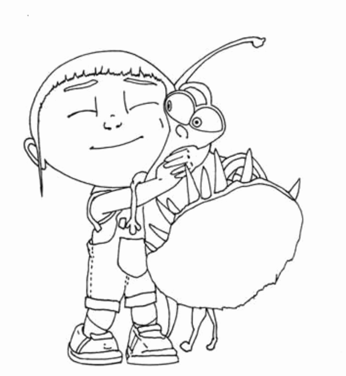 1104x1200 Despicable Me Minions Coloring Pages Despicable Me Agnes Coloring