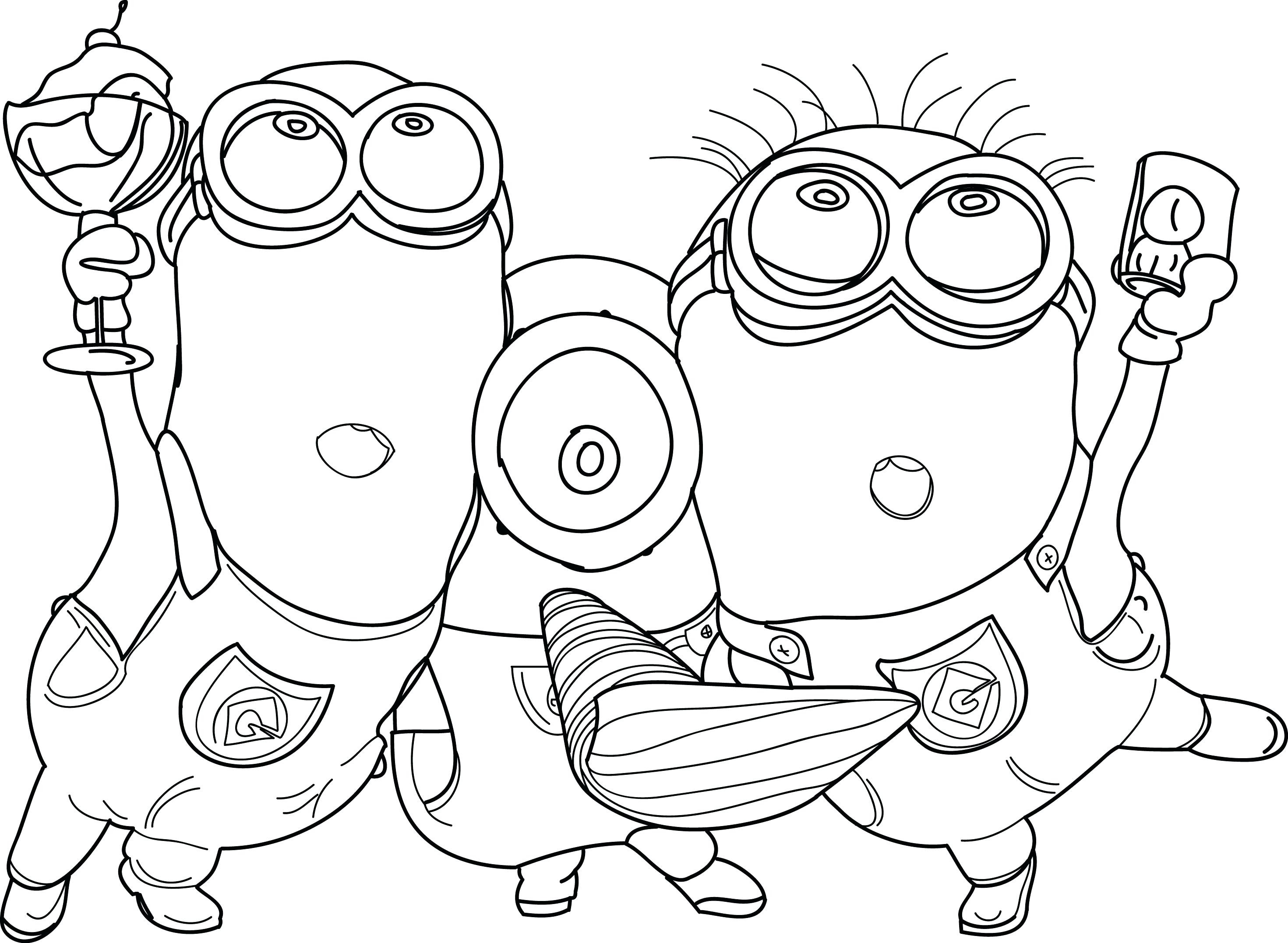 2941x2153 Coloring Pages Of Minions Bob New Kevin Bob Despicable Me 2