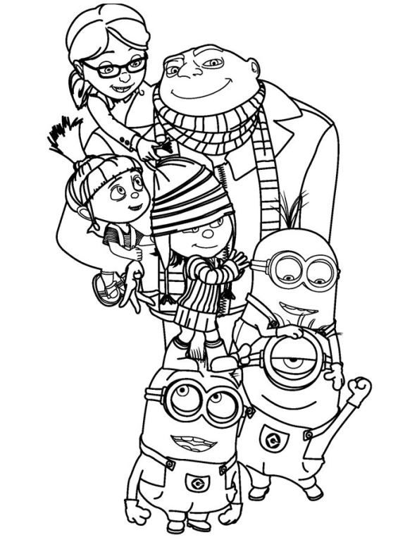 592x766 Coloring Page Despicable Me