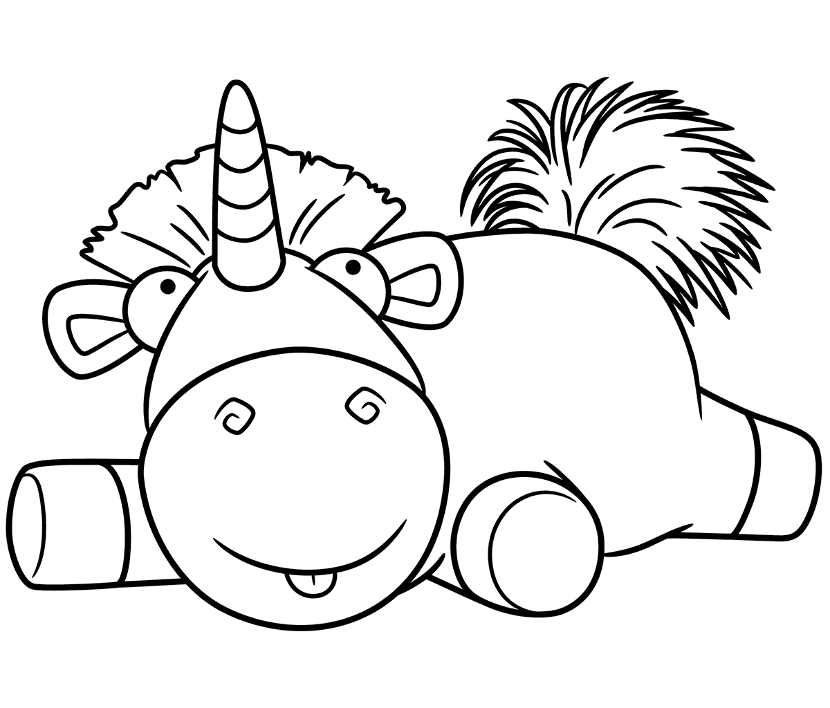 1200x1024 Agnes's Lovely Fluffy Unicorn Toy Coloring Pages